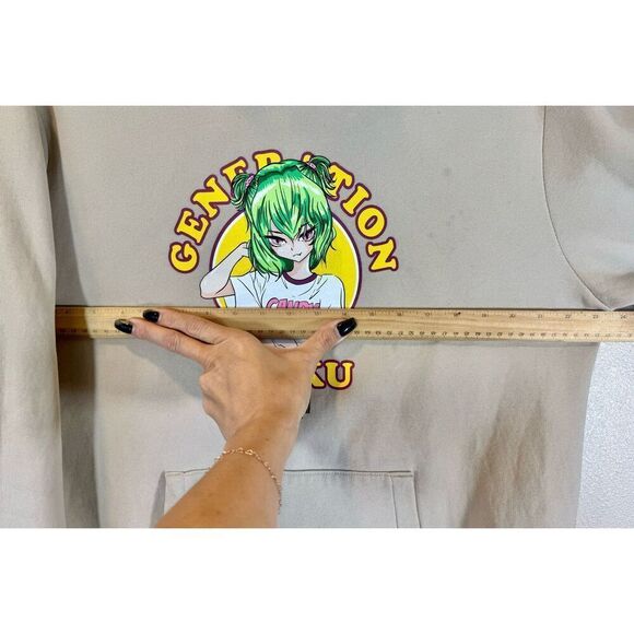 Bershka Generation Otaku Manga Ainme Men's Hoodie Sweatshirt Large - Picture 10 of 11